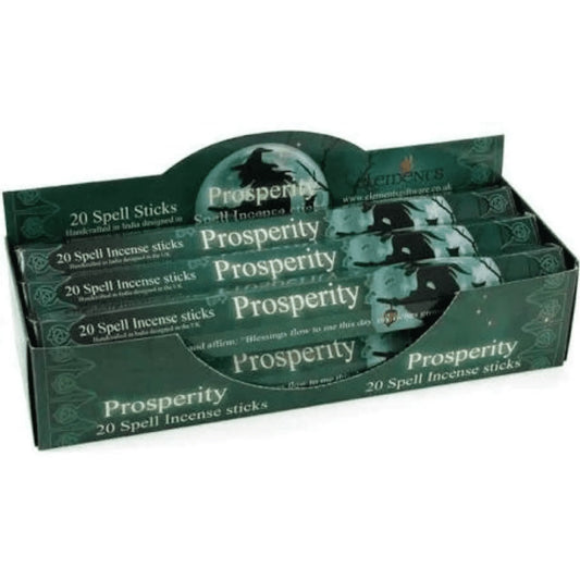 Lisa Parker prosperity spell incense with abundance art design for wealth and success magic from The Witches Hollow UK