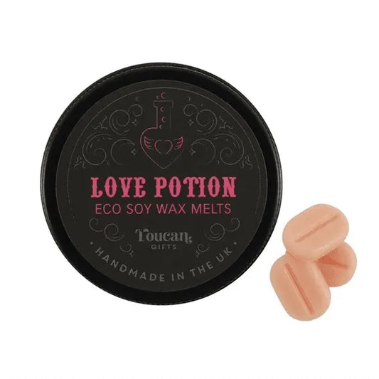 Love potion eco soy melt with romantic fragrance for love spells and attraction magic from The Witches Hollow UK