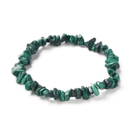 Malachite crystal bracelet with green healing stone for transformation and heart chakra activation from The Witches Hollow UK