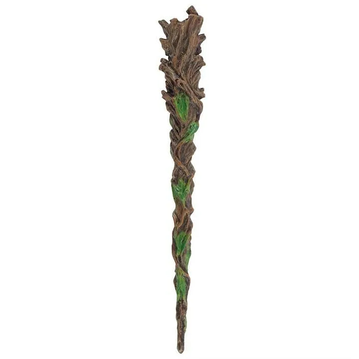 Man of the wood wand with woodland design for nature magic and green witchcraft from The Witches Hollow UK