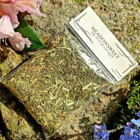 Meadowsweet dried herbs with sweet herb for love magic and happiness spells from The Witches Hollow UK