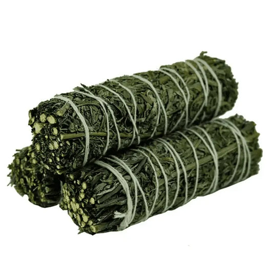 Mugwort smudge stick medium size for prophetic dreams and psychic enhancement from The Witches Hollow UK