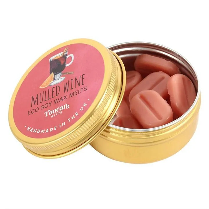 Mulled wine eco soy waxmelt detail showing natural wax with warming winter scent from The Witches Hollow UK