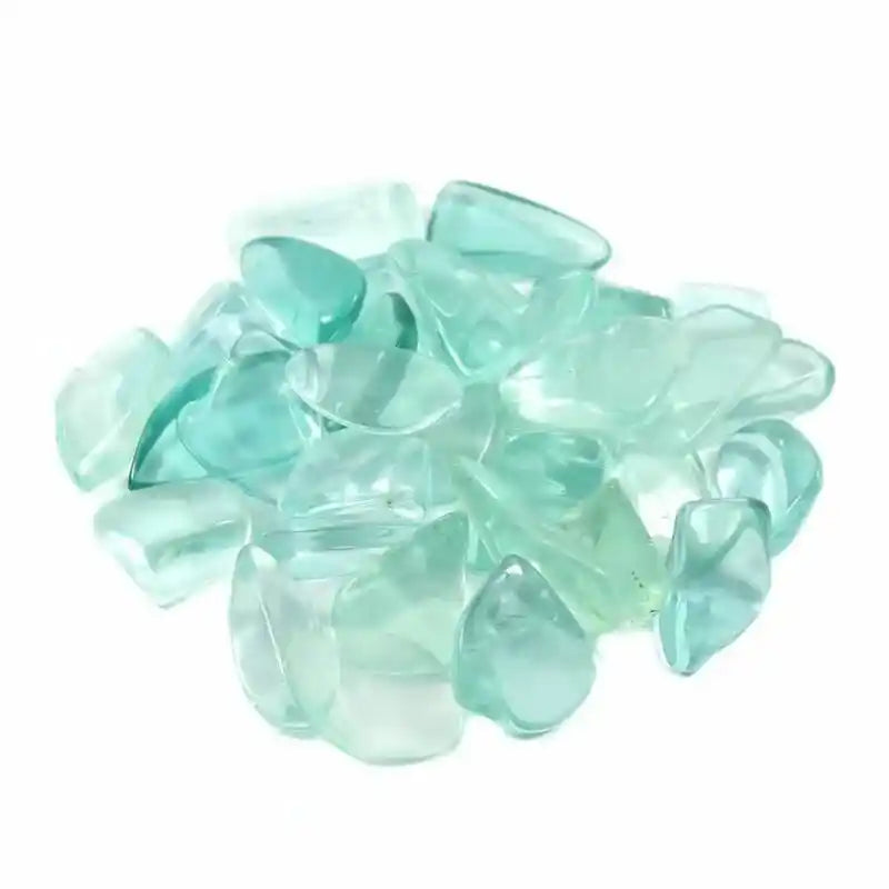 Obsidian blue glass tumble stone with volcanic glass for protection and spiritual grounding from The Witches Hollow UK