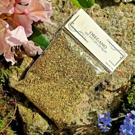 Oregano dried herbs with protective herb for banishing and cleansing magic from The Witches Hollow UK