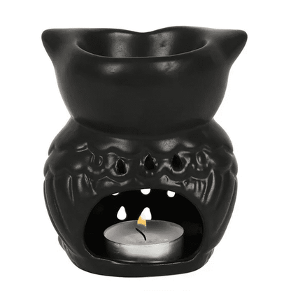 Owl Oil Burner - Black - The Witches Hollow