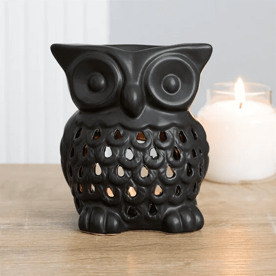 Owl Oil Burner - Black - The Witches Hollow