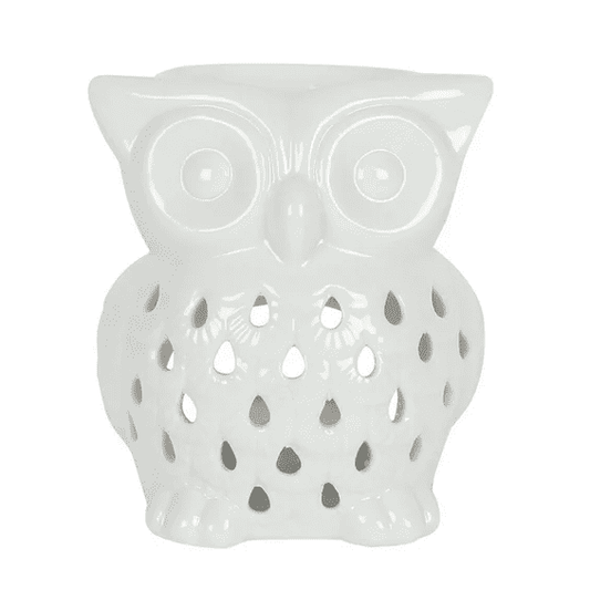 Owl Oil Burner - White - The Witches Hollow