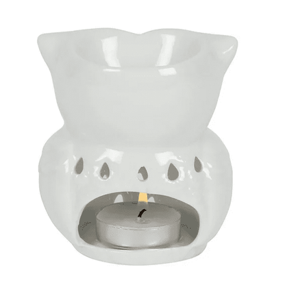 Owl Oil Burner - White - The Witches Hollow