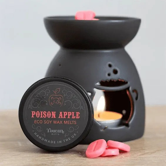 Poison apple eco soy waxmelt detail showing natural wax with mystical apple fragrance from The Witches Hollow UK