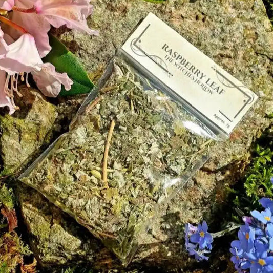Raspberry leaf dried herbs with feminine herb for women's health and fertility magic from The Witches Hollow UK