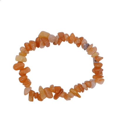Red aventurine chip bracelet featuring red stone chips for motivation and confidence from The Witches Hollow UK