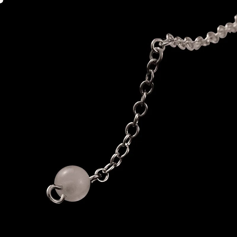 Rose quartz faceted cone pendulum alternative view with pink crystal for self-love divination from The Witches Hollow UK