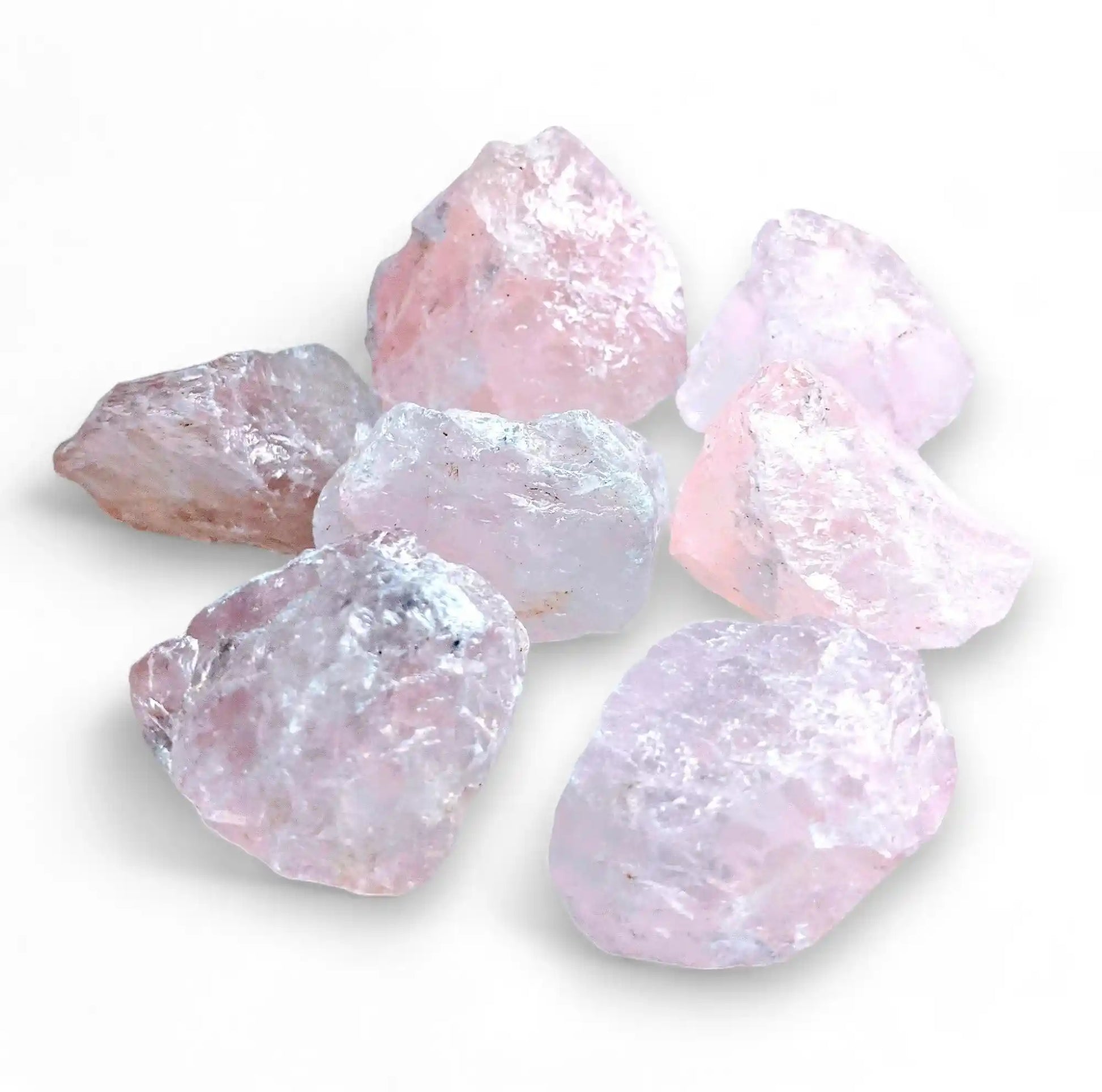 Rose quartz raw stone with pink crystal for unconditional love and heart chakra healing from The Witches Hollow UK