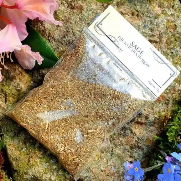 Sage dried herbs with sacred herb for wisdom and spiritual cleansing from The Witches Hollow UK