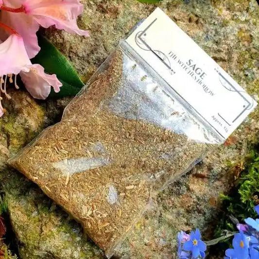 Sage dried herbs with sacred herb for wisdom and spiritual cleansing from The Witches Hollow UK