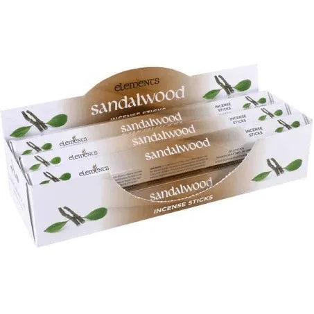 Sandalwood elements premium incense with sacred wood fragrance for meditation from The Witches Hollow UK