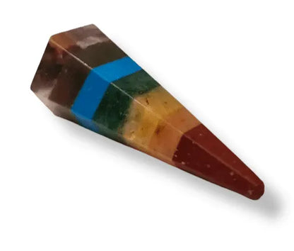 Seven chakra dowsing pendulum with scrying board for chakra divination and energy guidance from The Witches Hollow UK