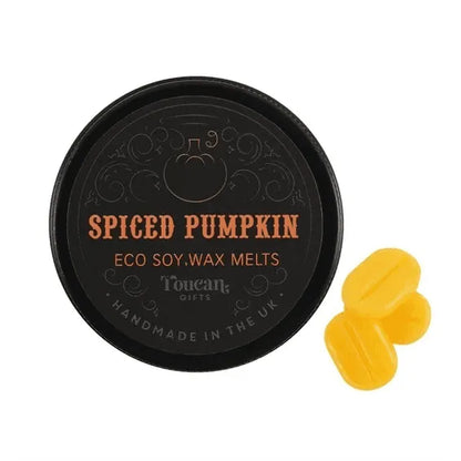 Spiced pumpkin eco soy waxmelt with autumn fragrance for seasonal magic and harvest rituals from The Witches Hollow UK