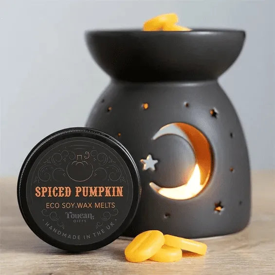 Spiced pumpkin eco waxmelt featuring seasonal fragrance for Halloween and autumn celebrations from The Witches Hollow UK