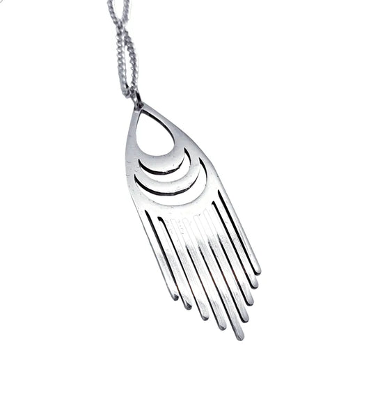 Teardrop dreamcatcher necklace with Native American inspired pendant for dream protection and guidance from The Witches Hollow UK