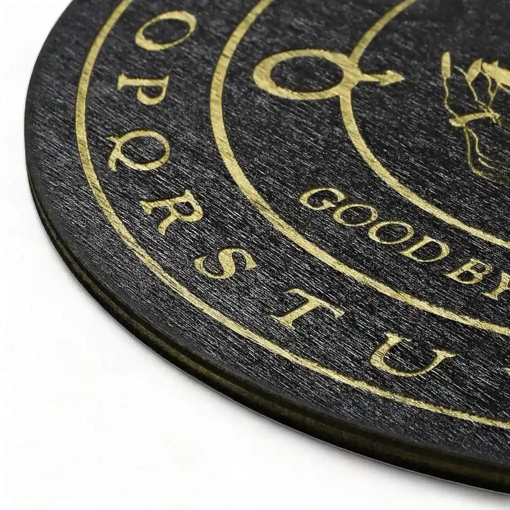 Witch pendulum divination board detail showing symbols for enhanced pendulum readings from The Witches Hollow UK