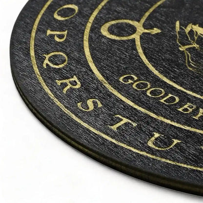 Witch pendulum divination board detail showing symbols for enhanced pendulum readings from The Witches Hollow UK