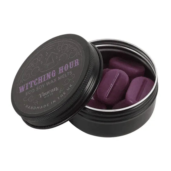 Witching hour eco soy waxmelt detail showing natural wax melt for magical ambiance from The Witches Hollow UK
