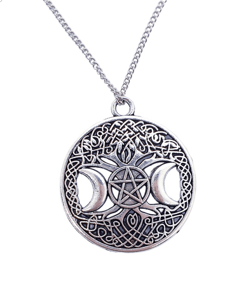 Celtic Style Tree of Life with Triple Moon Pentacle - The Witches Hollow