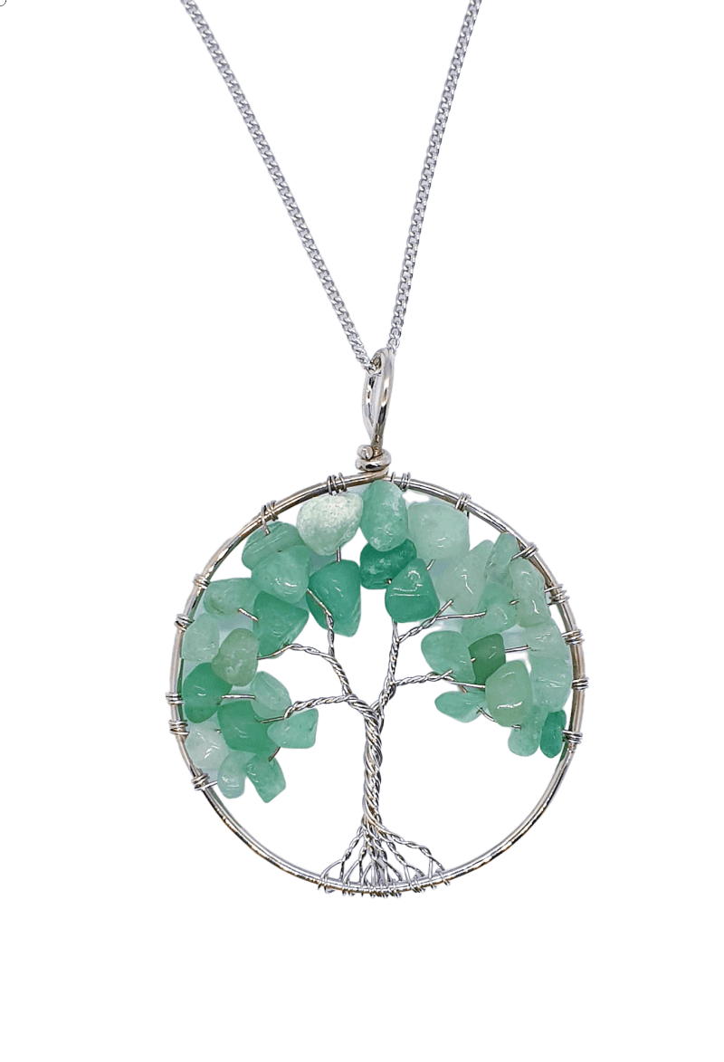 Tree of Life Wire Pendant ~ Green Aventurine - The Witches Hollow