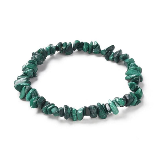 Malachite ~ Crystal Chip Healing Bracelet - The Witches Hollow